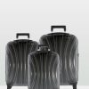 Travel And Luggage * | Cobb & Co Adelaide Luggage 3 Piece Hardside Spinner Black