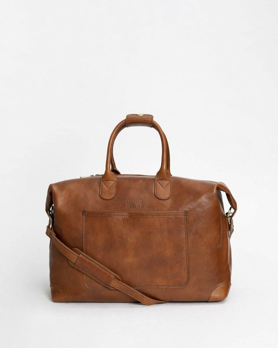 Bags * | Republic Of Florence The Nobile Duffle Bag Overnighter Tan