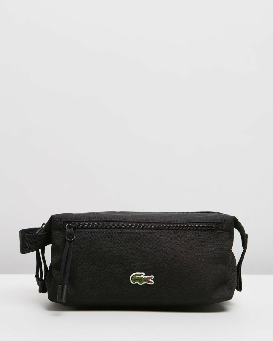 Bags * | Lacoste Neocroc Toiletry Kit Black