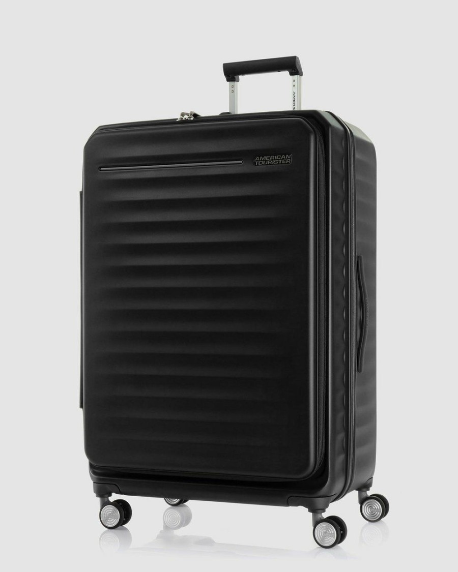 Travel Bags * | American Tourister Frontec Spinner 79/29 Expandable Tsa Jet Black