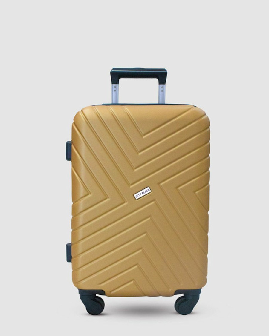 Bags * | Jett Black Sahara Maze Carry On Suitcase Golden