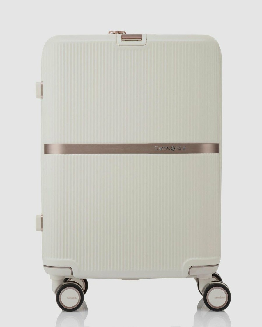 Travel And Luggage * | Samsonite Minter Spinner 55 Ivory