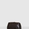 Bags * | Republic Of Florence The Otto Black Leather Dopp Kit