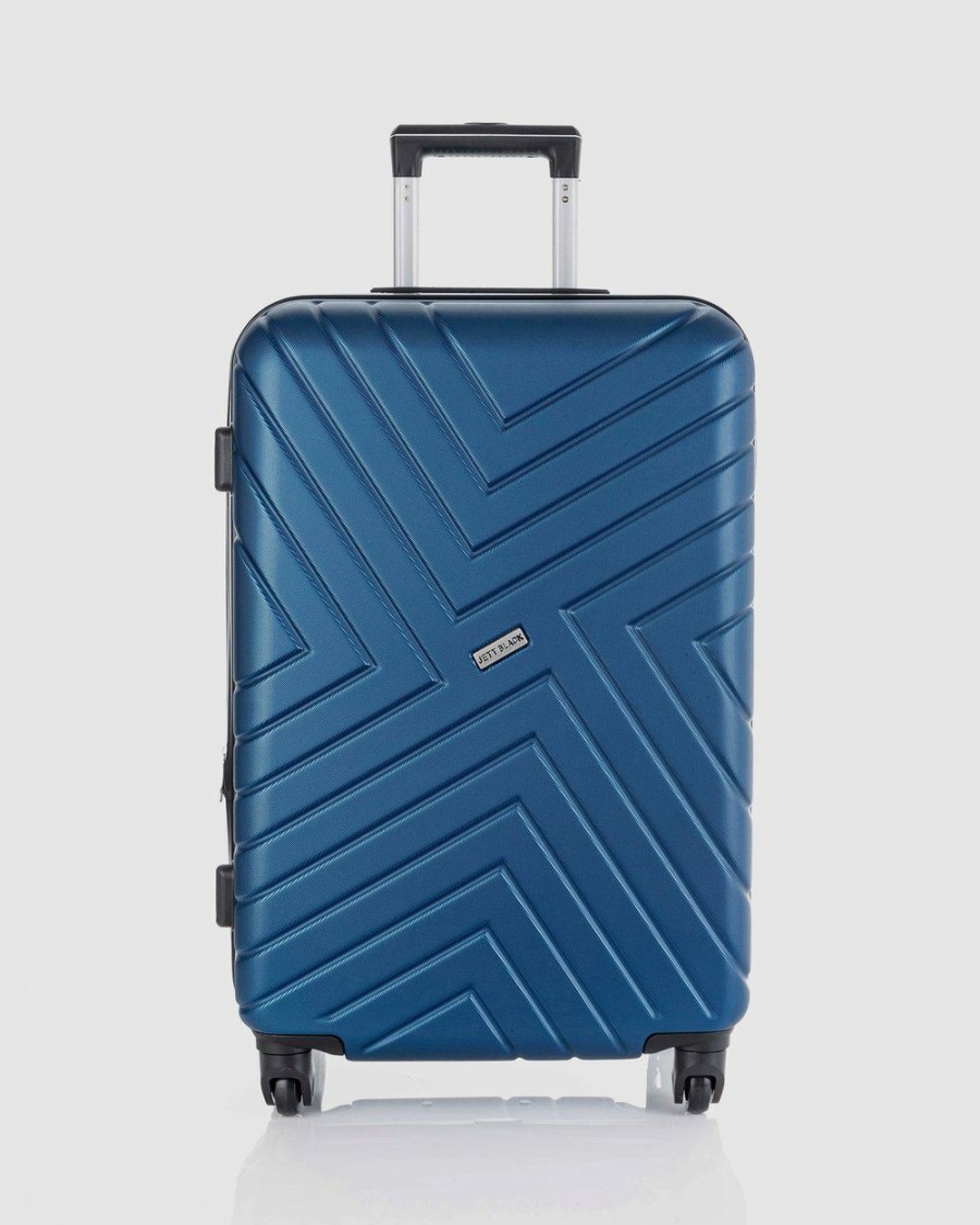 Bags * | Jett Black Midnight Maze Medium Suitcase Deep Blue