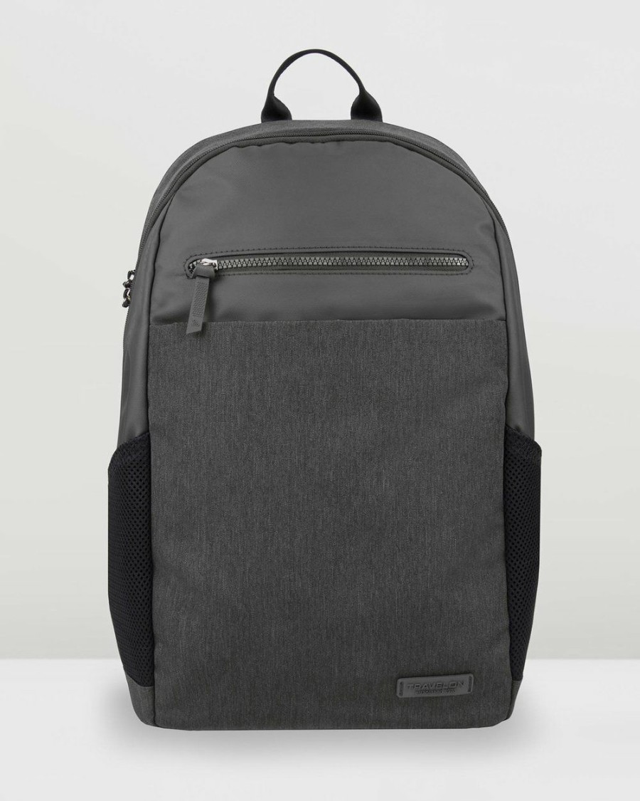 Bags * | Travelon Metro Laptop Backpack Heather Grey