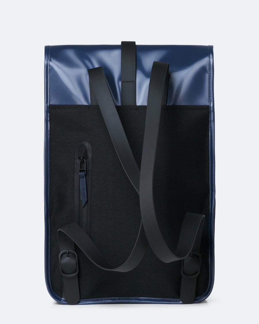 Bags * | Rains Backpack Mini Shiny Blue