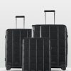 Travel Bags * | Echolac Japan Cape Town Echolac 3 Piece Luggage Set Black