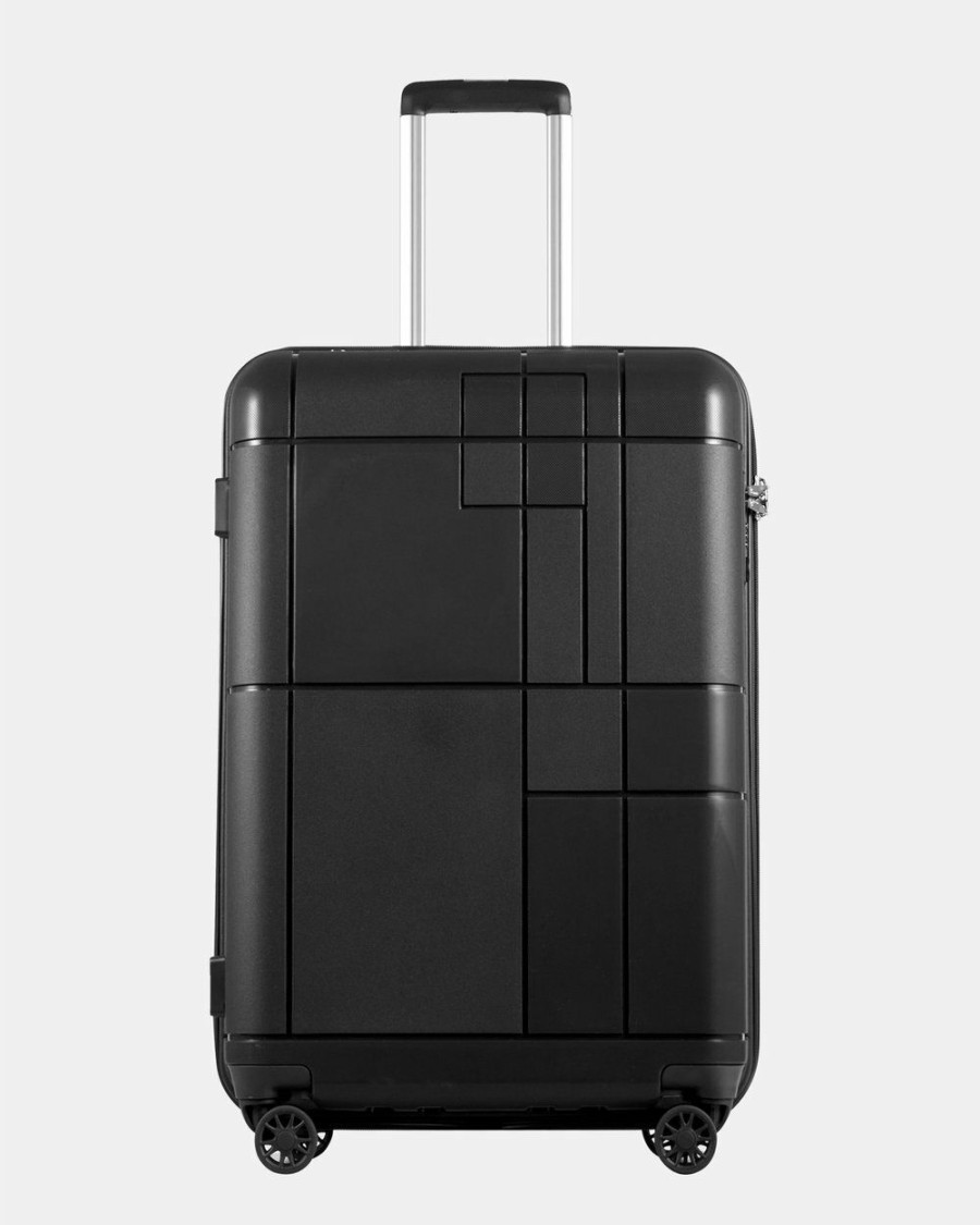 Travel Bags * | Echolac Japan Los Angeles Echolac Medium Hard Side Case Black