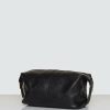 Bags * | Republic Of Florence Tre Leather Dopp Kit Black