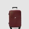 Bags * | Jett Black Merlot Maze Carry On Suitcase Deep Red