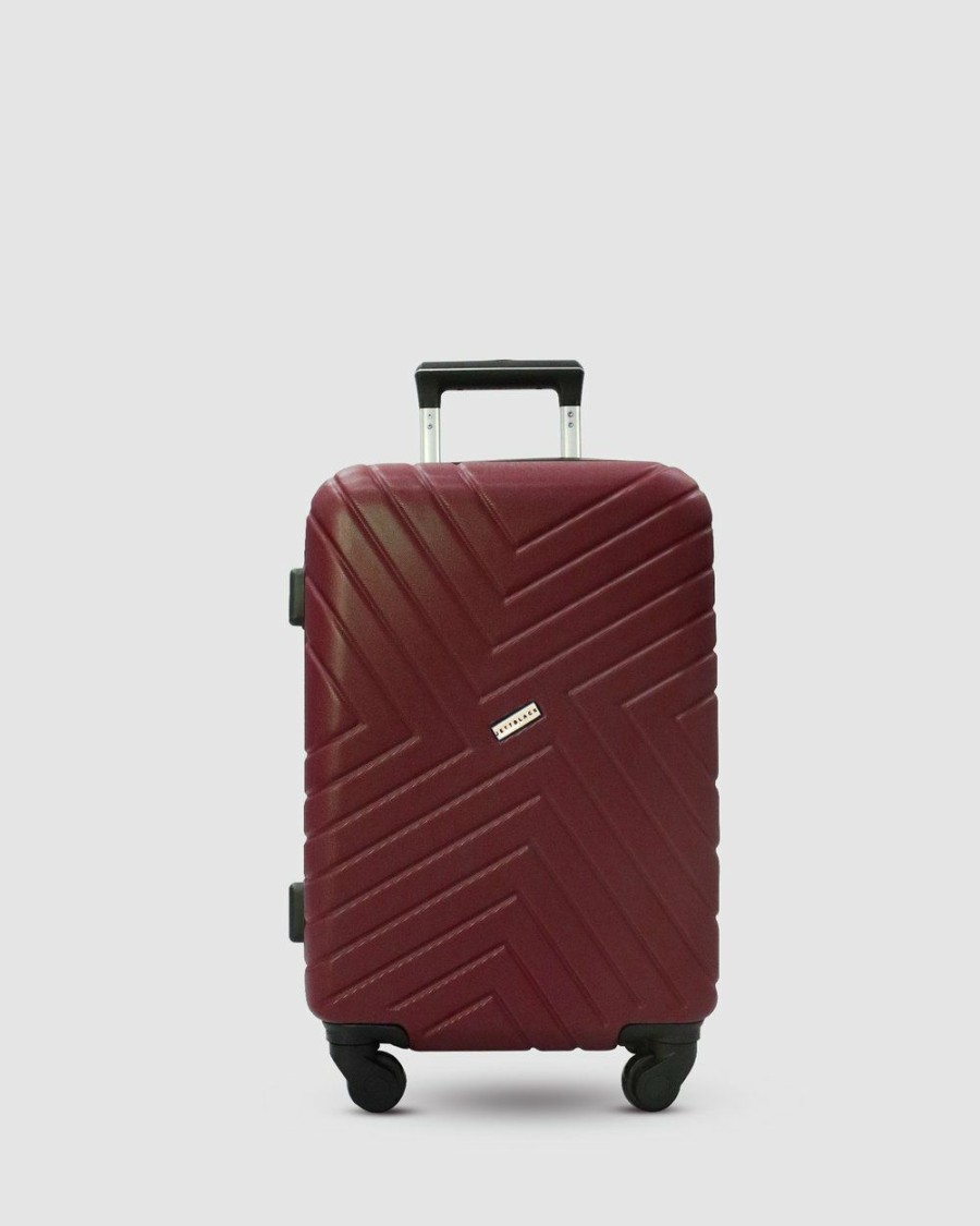 Bags * | Jett Black Merlot Maze Carry On Suitcase Deep Red