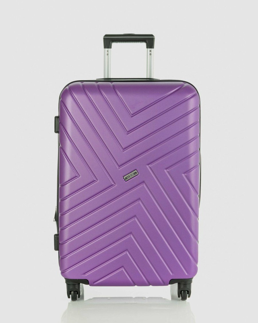 Bags * | Jett Black Violet Maze Series Medium Suitcase