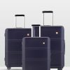 Travel Bags * | Echolac Japan Rome Echolac 3 Piece Luggage Set Purple