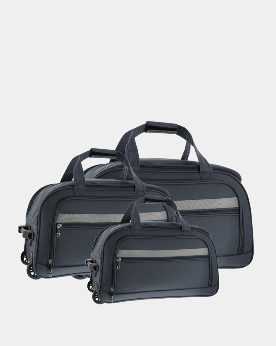 Travel And Luggage * | Cobb & Co Devonport 3 Piece Set Wheel Bag Black