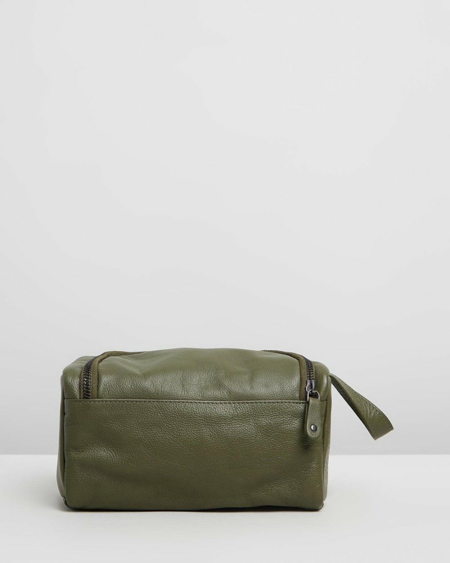 Bags * | Stitch & Hide Jett Toiletry Bag Olive