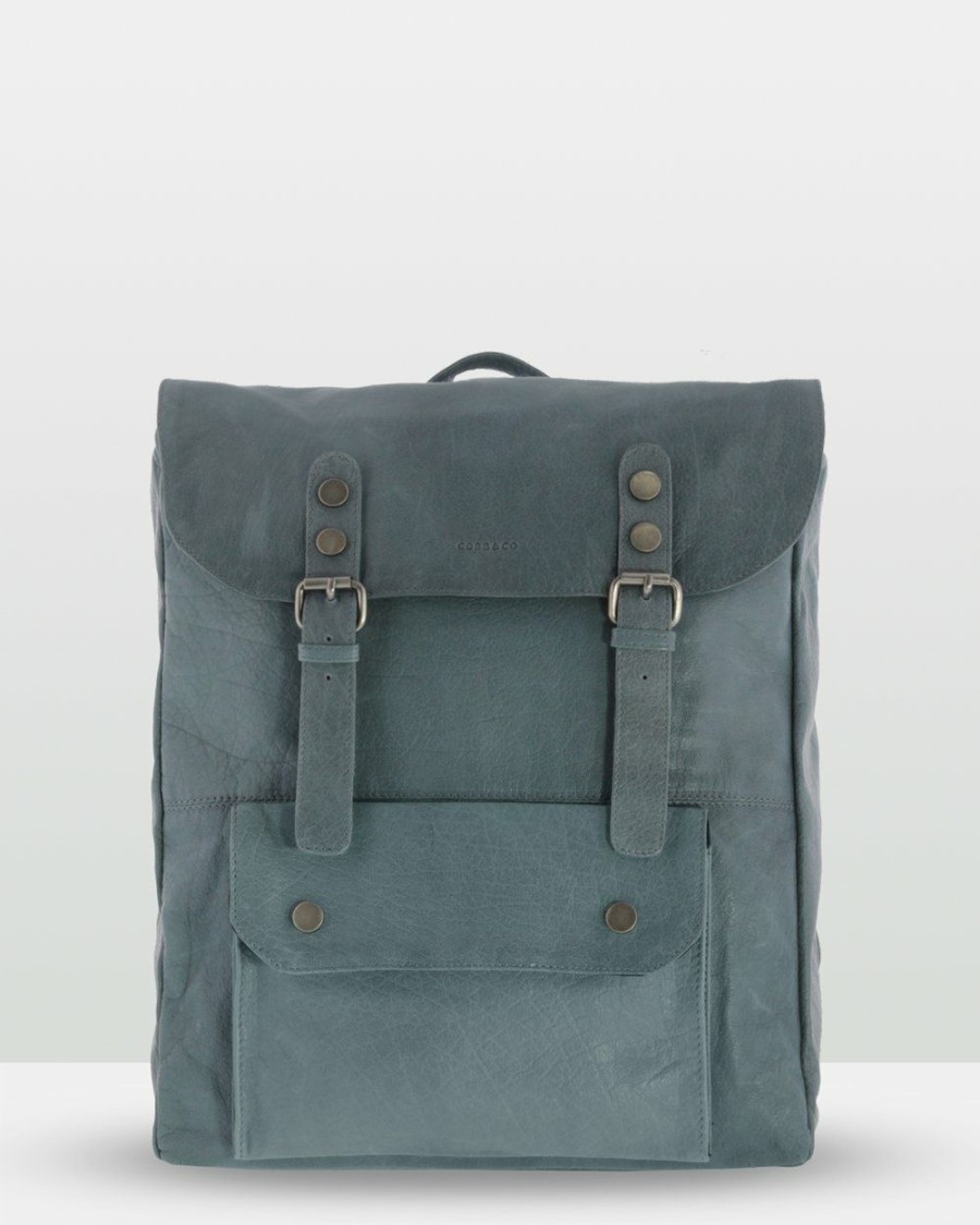 Bags * | Cobb & Co Wentworth Soft Leather Backpack Steel