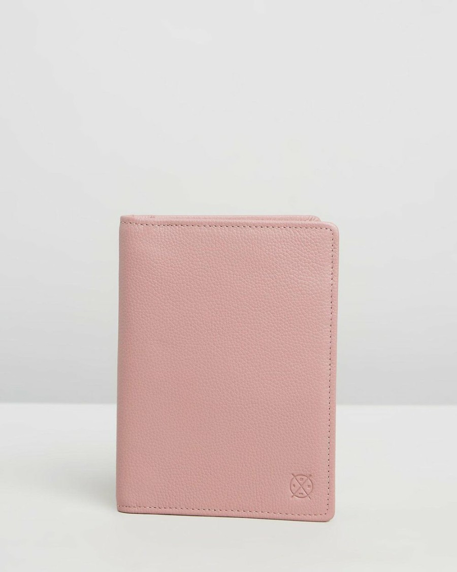 Travel And Luggage * | Stitch & Hide Atlas Passport Holder Dusty Rose