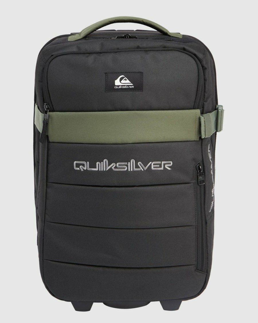 Travel And Luggage * | Quiksilver Horizon 41 L Small Wheeled Suitcase Black/Thyme