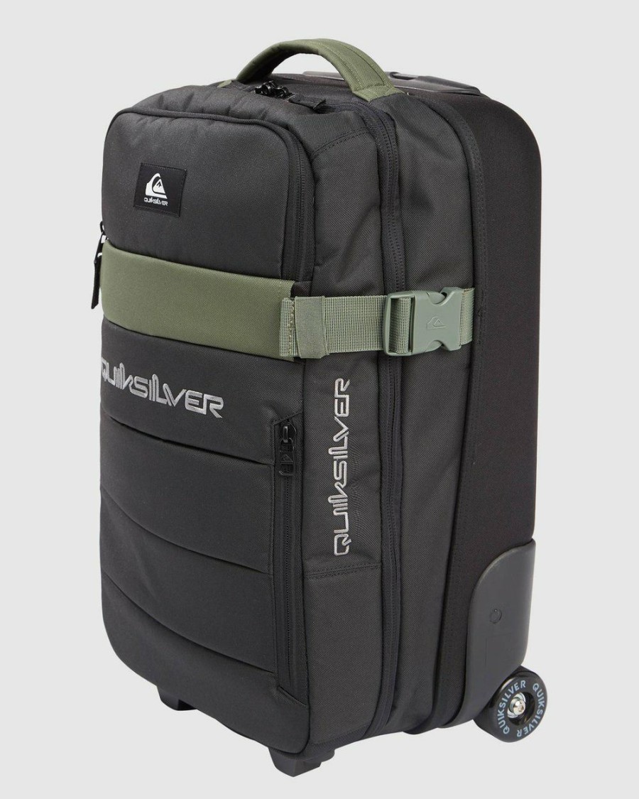 Travel And Luggage * | Quiksilver Horizon 41 L Small Wheeled Suitcase Black/Thyme