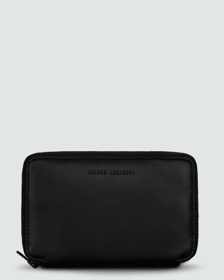 Wallets * | Status Anxiety Vow Travel Wallet Black