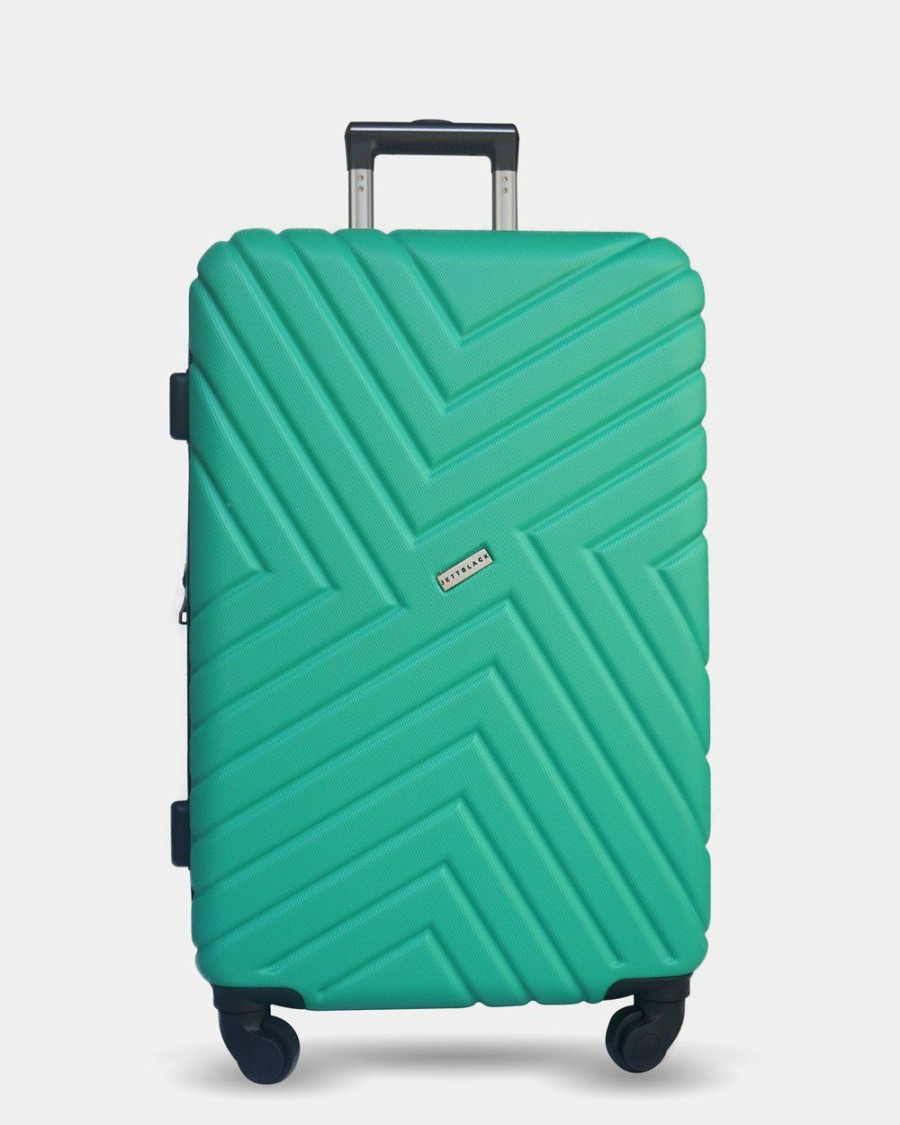 Bags * | Jett Black Emerald Maze Large Suitcase Green