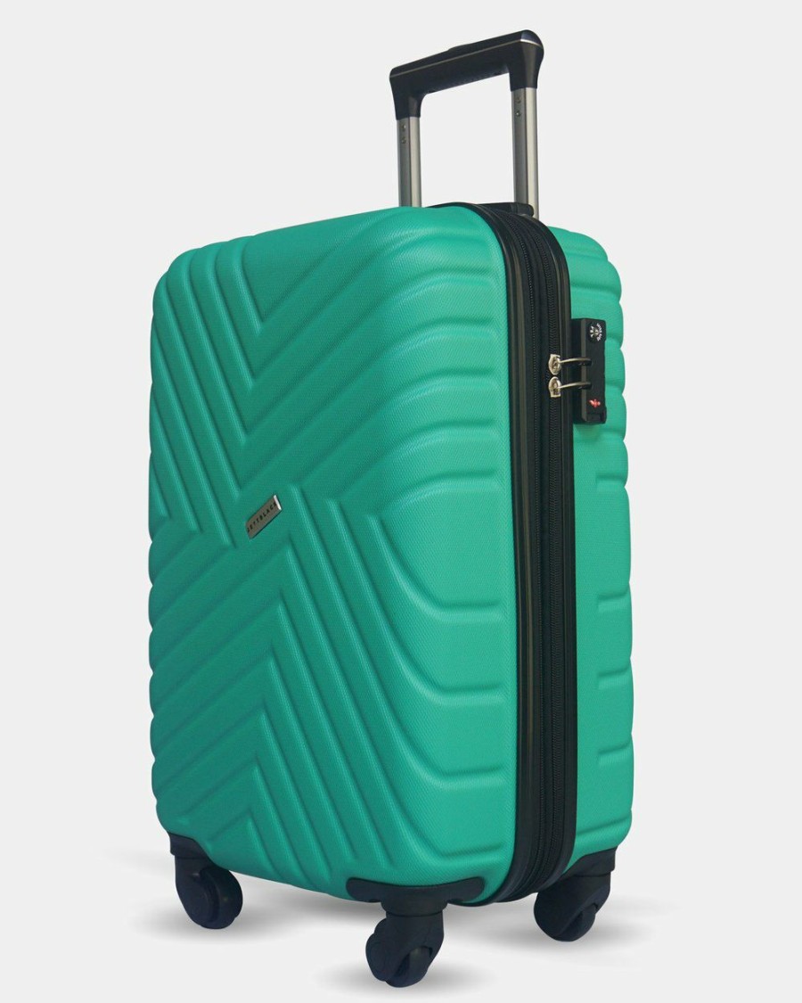 Bags * | Jett Black Emerald Maze Large Suitcase Green