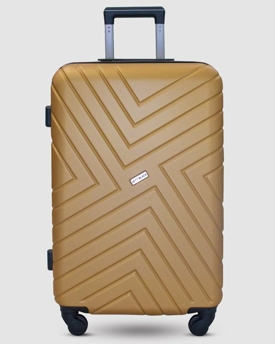 Bags * | Jett Black Sahara Maze Medium Suitcase Golden