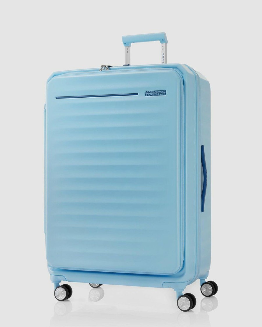 Travel Bags * | American Tourister Frontec Spinner 79/29 Expandable Tsa Aquamarine