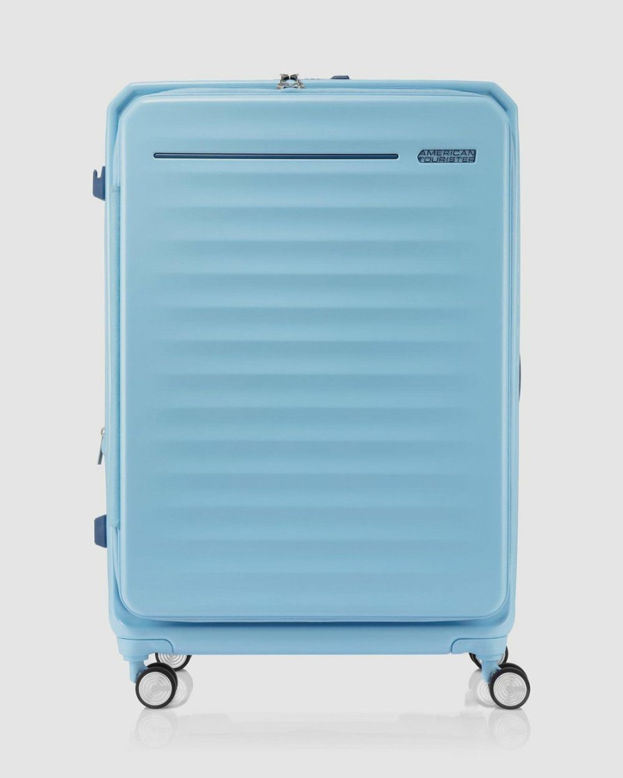 Travel Bags * | American Tourister Frontec Spinner 79/29 Expandable Tsa Aquamarine