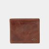 Travel Bags * | Fossil Ryan Dark Brown Rfid Flip Id Bifold