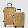 Travel And Luggage * | Jett Black Sahara Maze Short Stay Luggage Set Golden