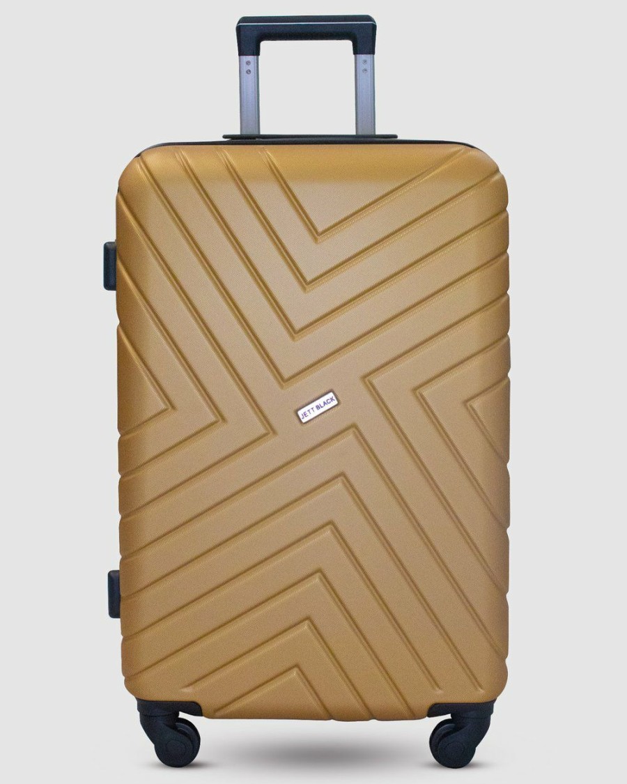 Travel And Luggage * | Jett Black Sahara Maze Short Stay Luggage Set Golden