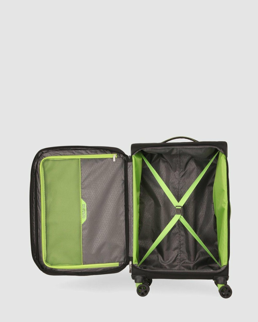 Travel And Luggage * | American Tourister Applite 4Security Spinner 82/31 Exp Tsa Black & Green