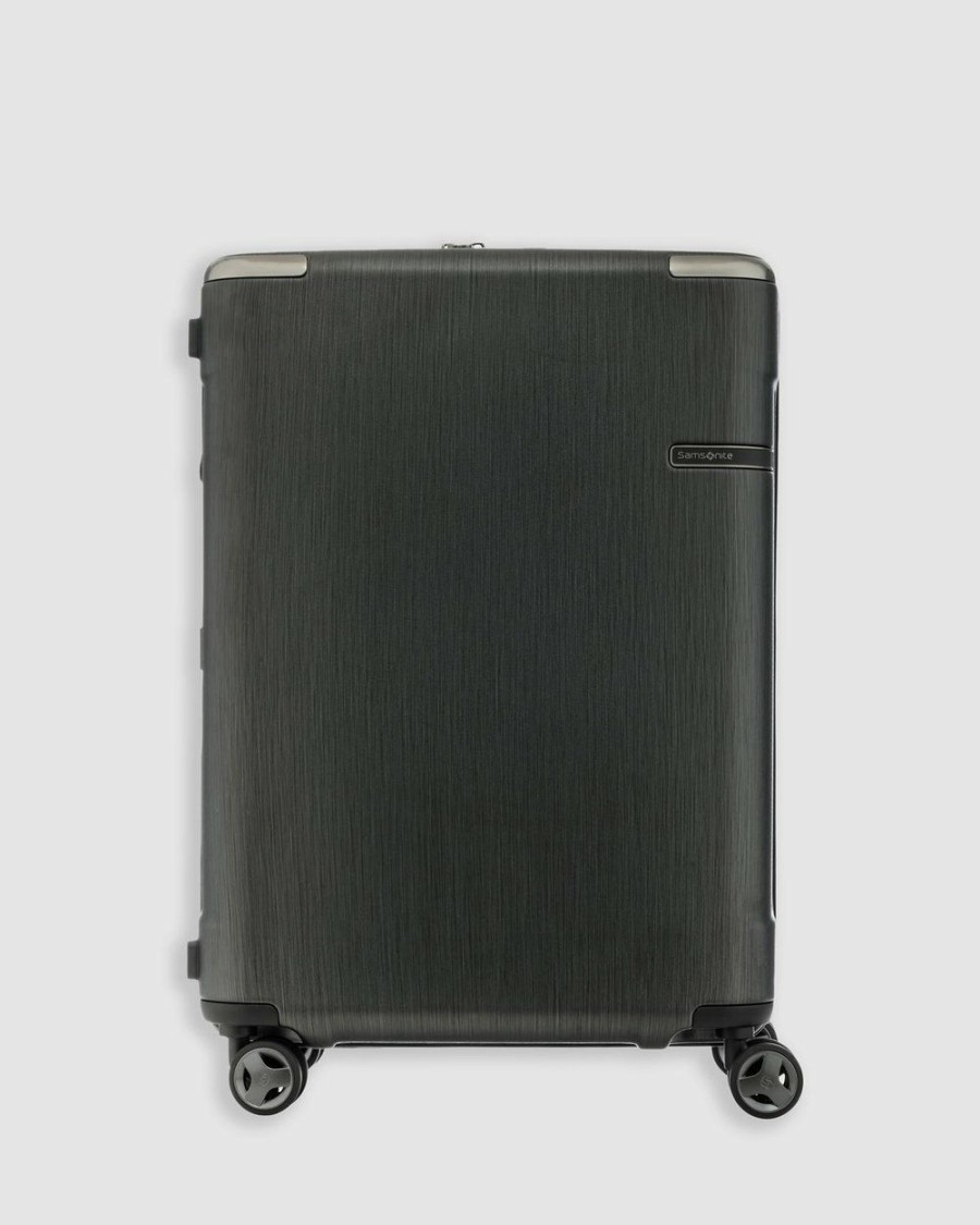 Travel And Luggage * | Samsonite Evoa Spinner 69Cm Expandable Suitcase Brushed Black