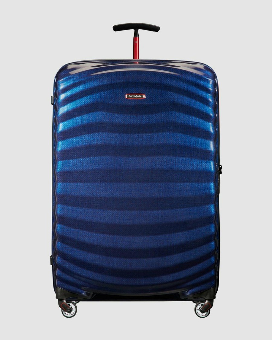 Travel And Luggage * | Samsonite Lite-Shock Sport 81Cm Spinner Case Nautical Blue & Red