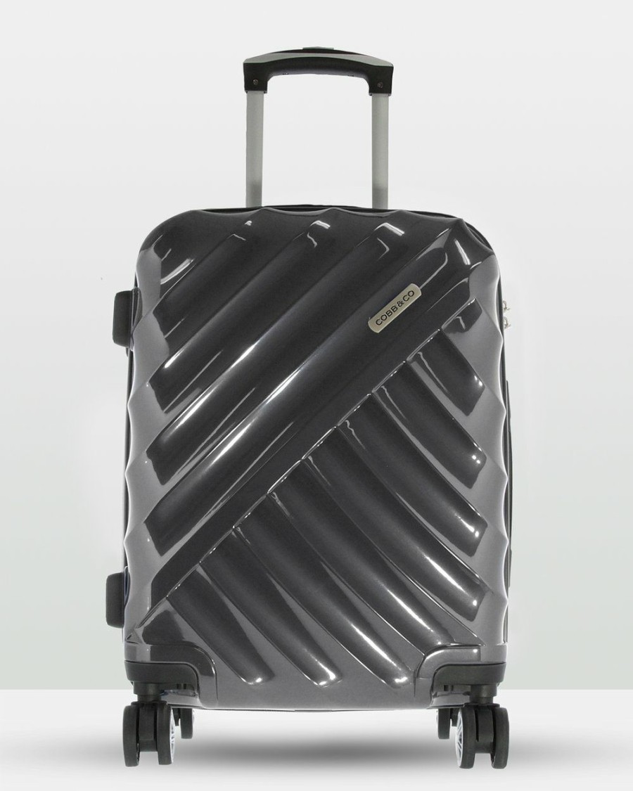 Travel And Luggage * | Cobb & Co Bendigo Polycarbonate On-Board Hard Side Case Grey