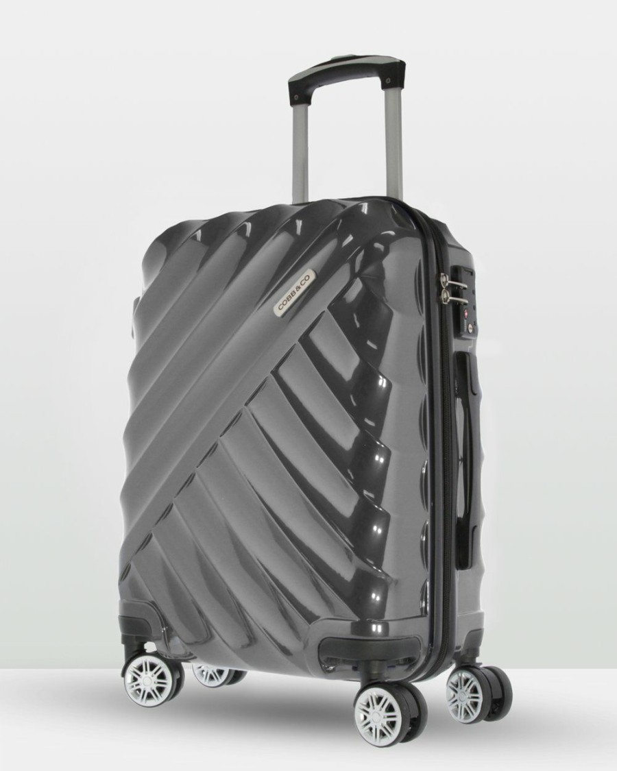 Travel And Luggage * | Cobb & Co Bendigo Polycarbonate On-Board Hard Side Case Grey