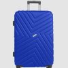 Bags * | Jett Black Royal Blue Maze Large Suitcase