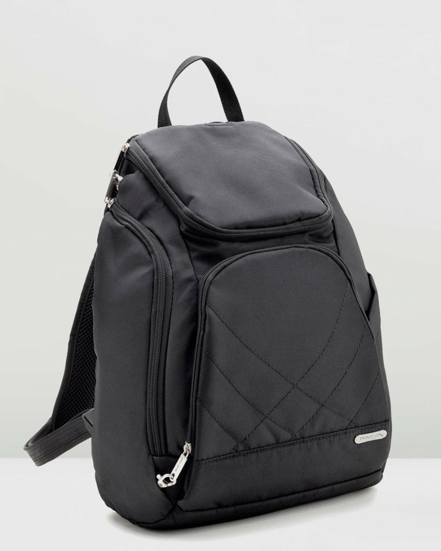 Bags * | Travelon Classic Backpack Black