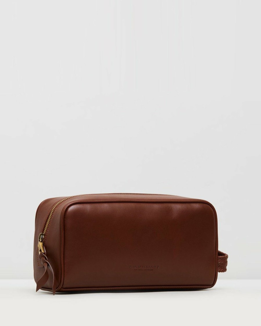 Bags * | R.M.Williams Iconic Exclusive-City Washbag Chestnut