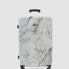 Bags * | Jett Black White Marble Medium Suitcase White Grey Marble