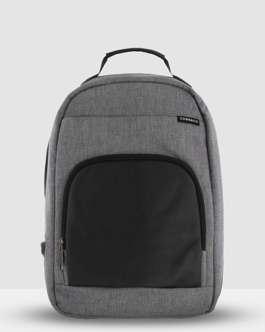 Bags * | Cobb & Co Pilot Anti-Theft Backpack Grey