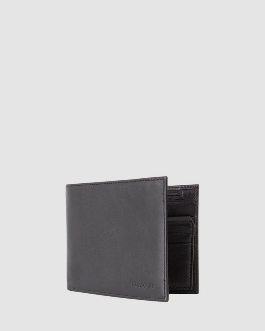 Travel And Luggage * | Samsonite Leather Passport Travel Wallet Black