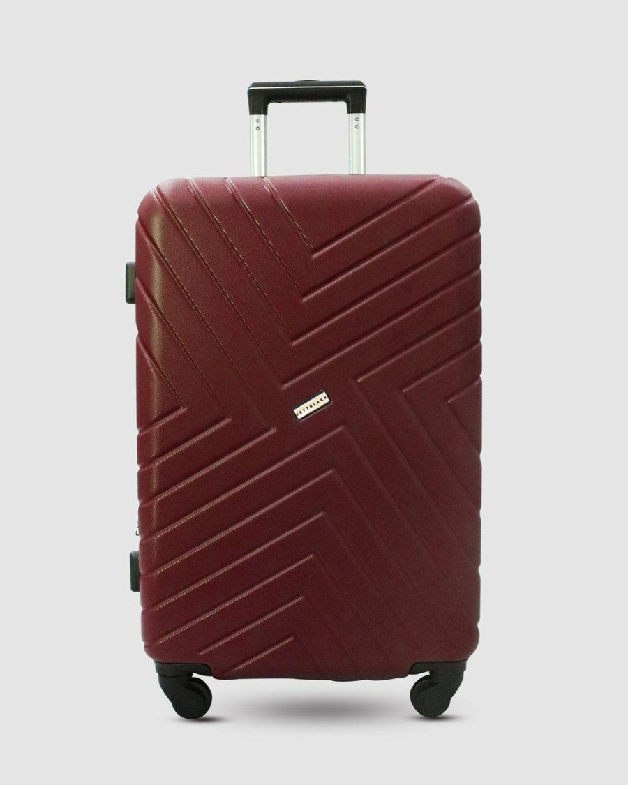 Bags * | Jett Black Merlot Maze Luggage Set Deep Red