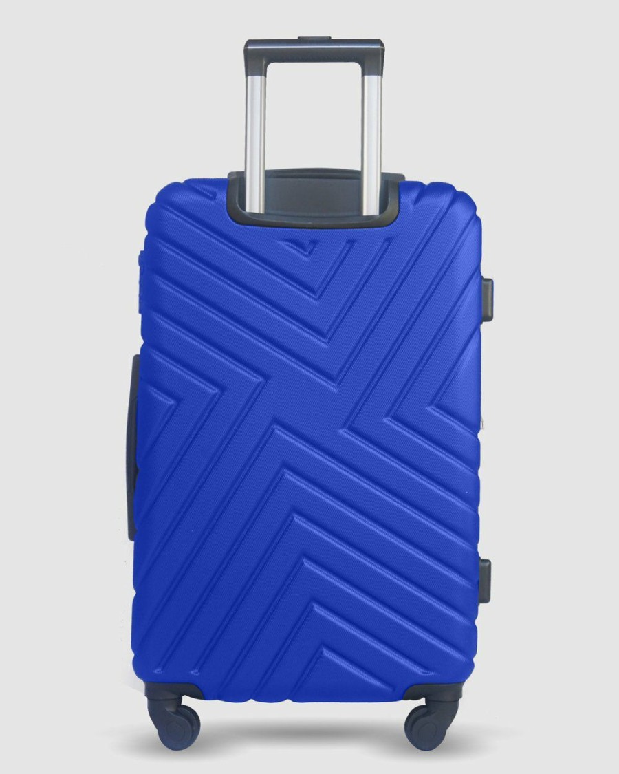 Bags * | Jett Black Royal Blue Maze Carry On Suitcase