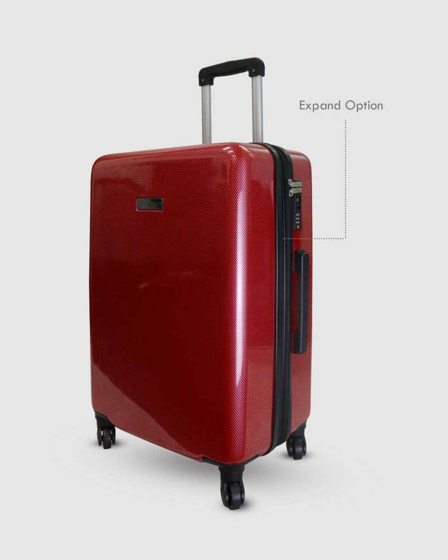 Travel And Luggage * | Jett Black Carbon Red Series Short Stay Set Deep Red