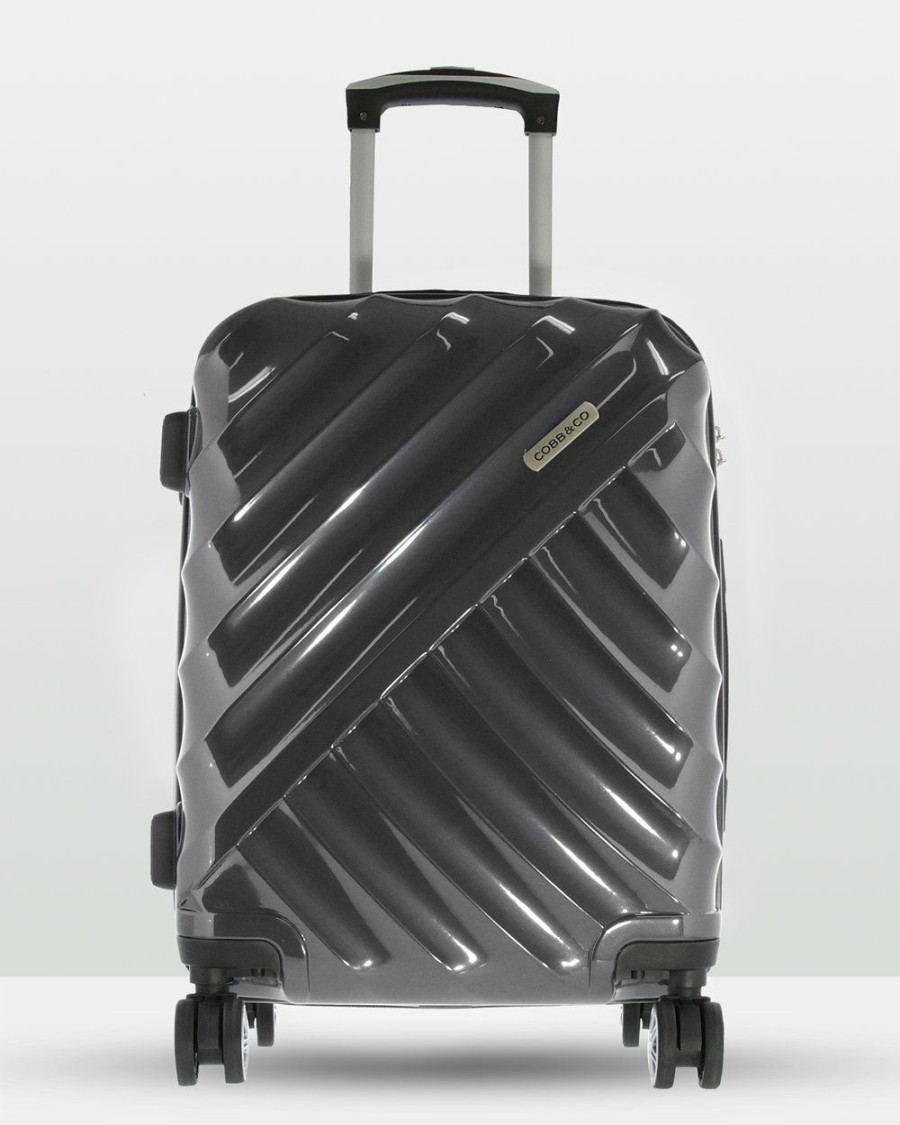 Travel And Luggage * | Cobb & Co Bendigo Polycarbonate Medium Hard Side Case Grey