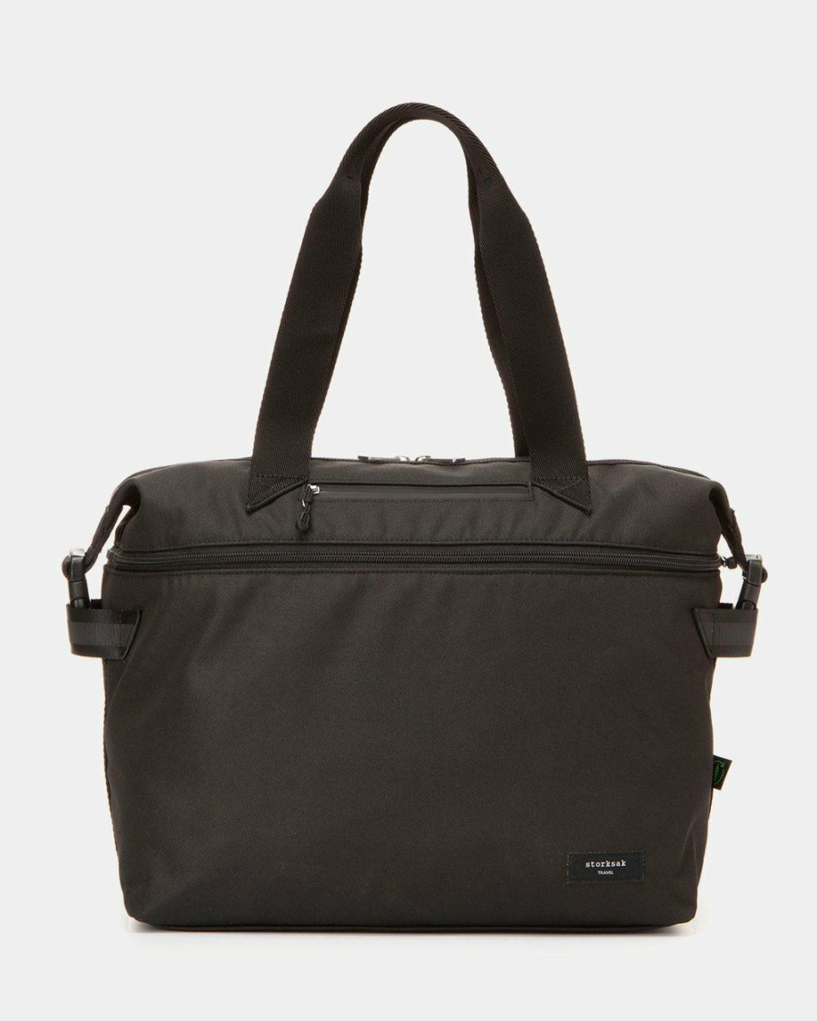 Bags * | Storksak Eco Travel Expandable Tote Black