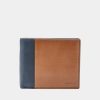 Travel Bags * | Fossil Ward Blue Rfid Large Coin Pocket Bifold