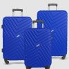 Bags * | Jett Black Royal Blue Maze Luggage Set